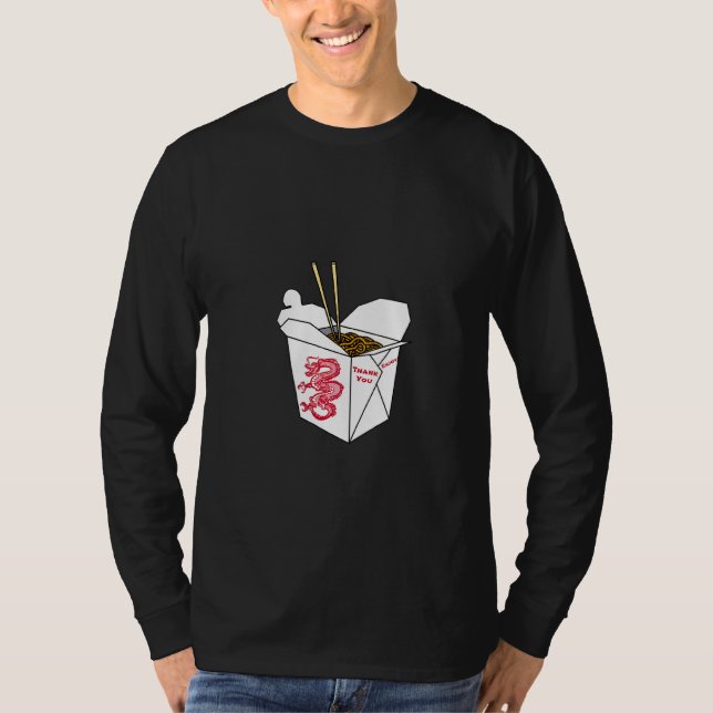 Camiseta Comida de mulheres Chinesas na Caixa de Saída (Frente)