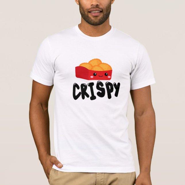 Camiseta Comida de Nuggets de Frango Crocantes (Frente)