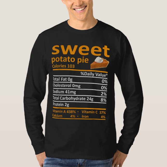 Camiseta Comida De Nutrição De Batata Doce Engraçada (Frente)