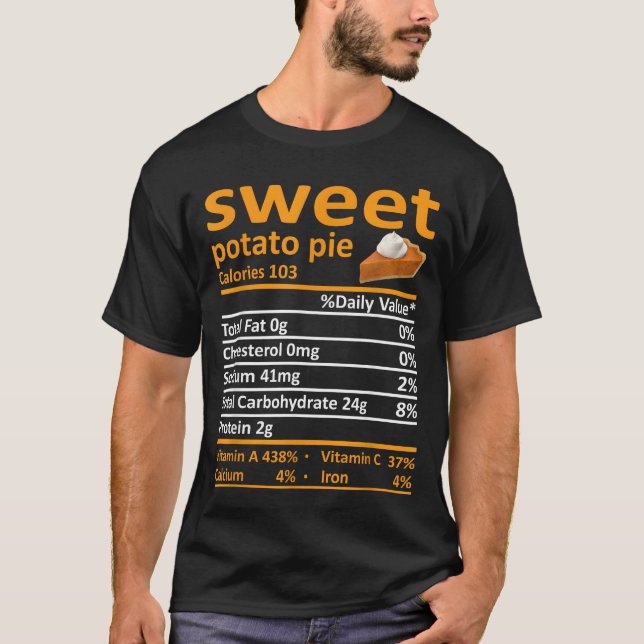 Camiseta Comida De Nutrição De Batata Doce Engraçada (Frente)
