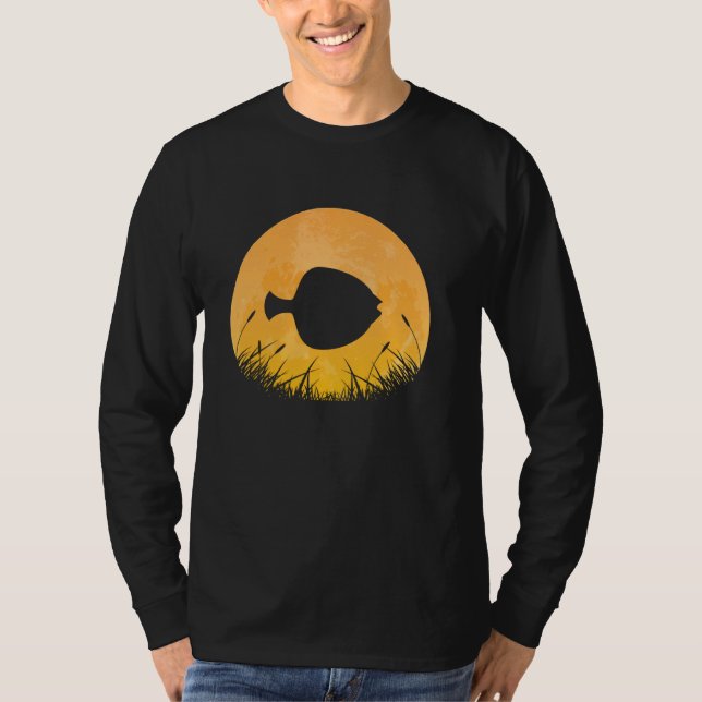 Camiseta Comida de peixe de lua de  de Dia das Bruxas Fácil (Frente)