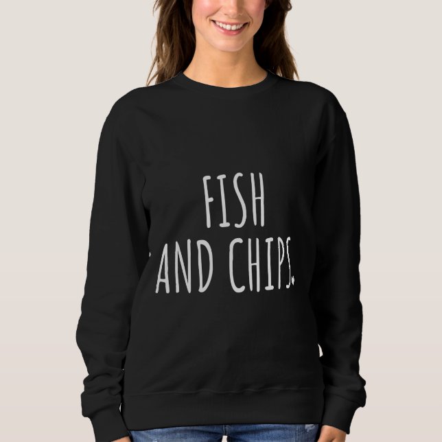 Camiseta Comida De Peixes E Chips (Frente)