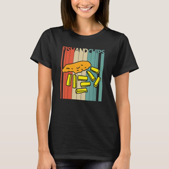 Camiseta Comida De Peixes E Chips (Frente)