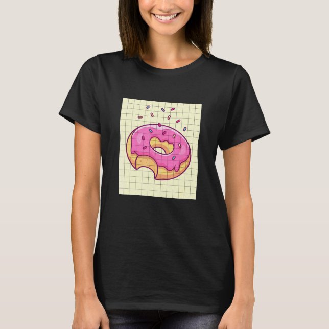 Camiseta Comida de Rosquinha de pinheiro de pinheiro rosado (Frente)