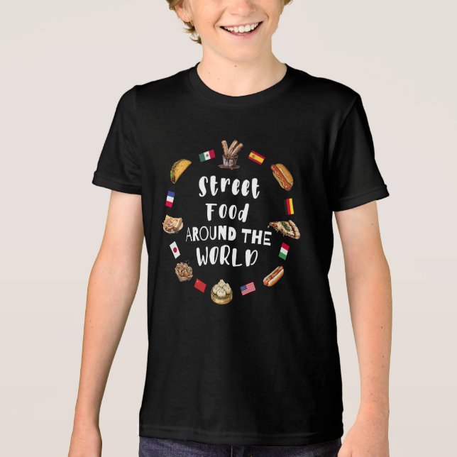 Camiseta Comida de rua em todo o mundo (Frente)