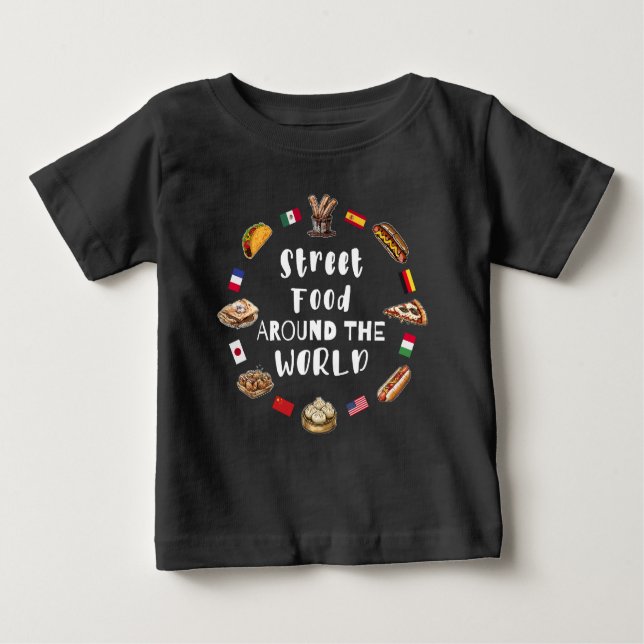 Camiseta Comida de rua em todo o mundo (Frente)