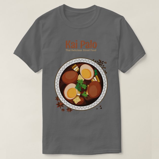 Camiseta Comida de Rua Tailandesa Deliciosa (Frente do Design)
