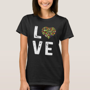 Camiseta Comida de salada saudável e doce Vega