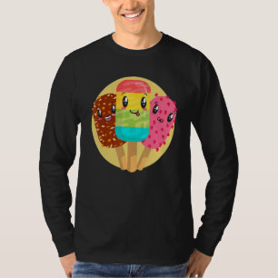 Camiseta Comida De sorvete De Verão Doce De Sabor De Gelo