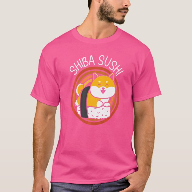 Camiseta Comida de Sushi Shiba  Comida Japonesa Sushi (Frente)