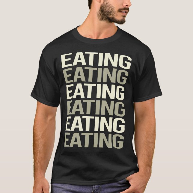 Camiseta Comida de Texto Branco (Frente)