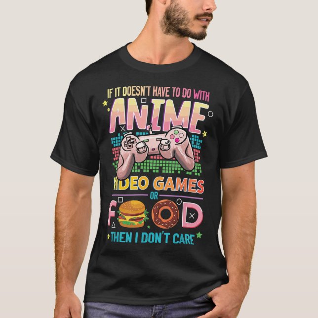 Camiseta Comida de Videos games de anime - Ofertas de prese (Frente)