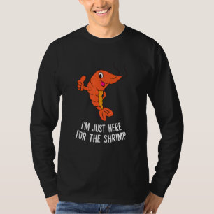 Camiseta Comida dos Camarões Estou aqui para os Camarões