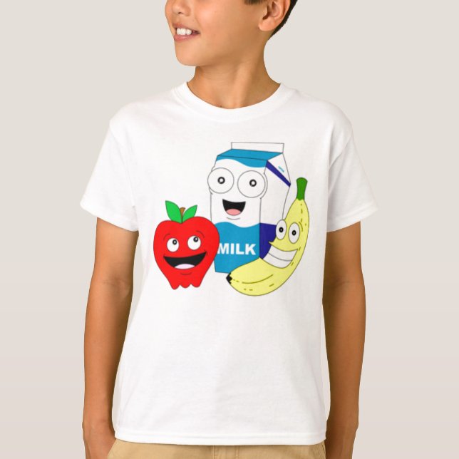 Camiseta comida dos desenhos animados (Frente)