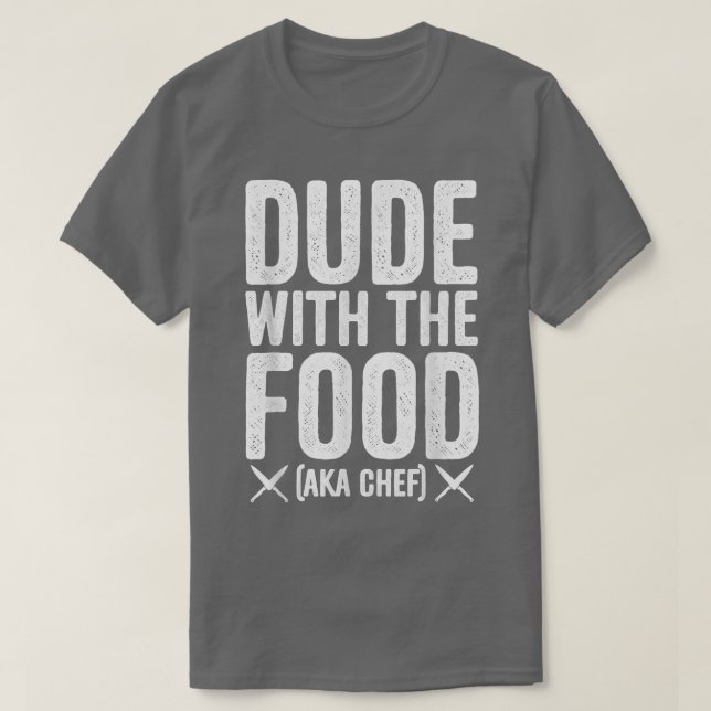 Camiseta Comida Duo aka CHEF Cast Iron Cozinhar (Frente do Design)