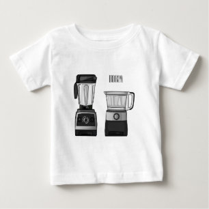Camiseta Comida e ilustração do desenho do blender