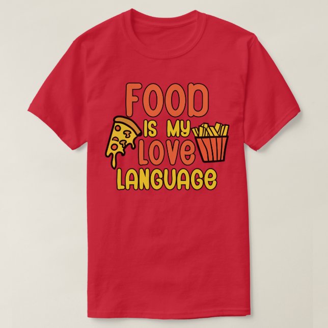 Camiseta Comida é minha língua de amor 1 (Frente do Design)