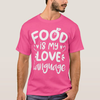 Camiseta Comida É Minha Língua de Amor (Orange BG) 