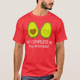 Camiseta comida engraçada abacate você me completa