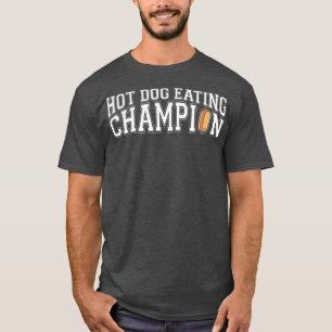 Camiseta Comida Engraçada, Campeão de Comer Cachorro Quen