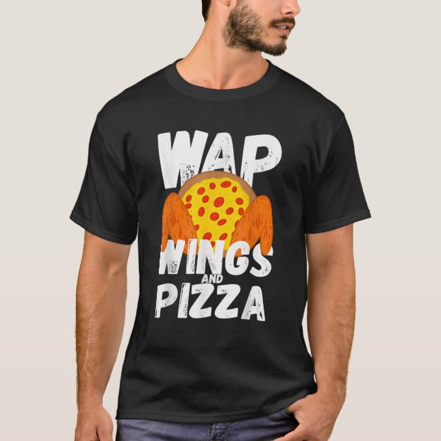Camiseta Comida Engraçada De Galinhas E Pizza WAP T Shir (Frente)