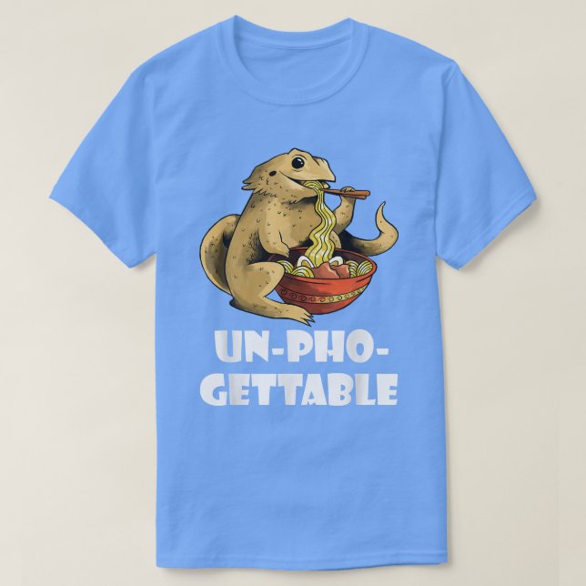Camiseta Comida Engraçada Pun Réptil Pho Sousa Comida Asiát (Frente do Design)