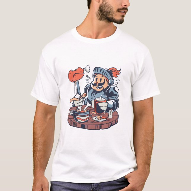 Camiseta Comida Engraçado (Frente)