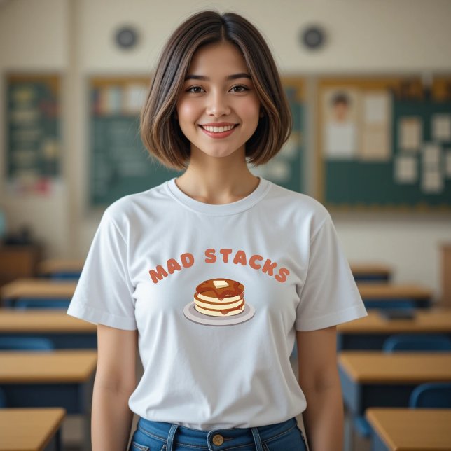 Camiseta Comida Engraçado Pancake T Shirt (Criador carregado)