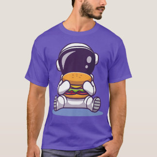 Camiseta Comida Espacial do Cartoon de Astronauta Gelado