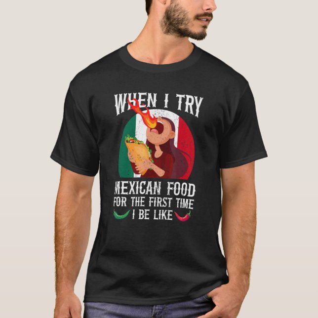 Camiseta Comida Espicosa Mexicana Foodie Molho Quente (Frente)