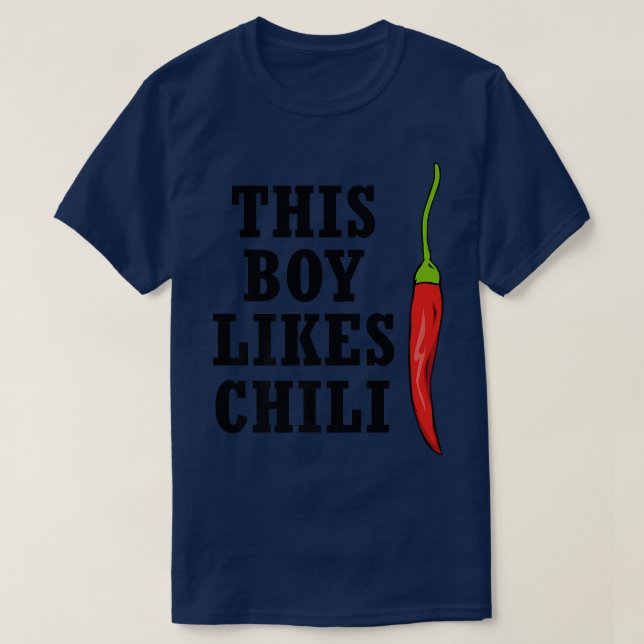 Camiseta Comida Espicosa Que Este Rapaz Gosta De Pimenta Ir (Frente do Design)