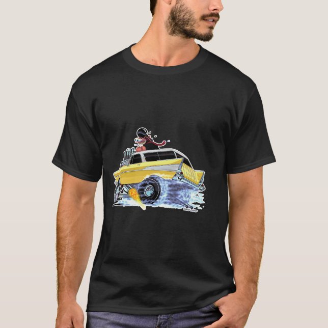 Camiseta Comida FAST 1956 Chevy GASSER (Frente)