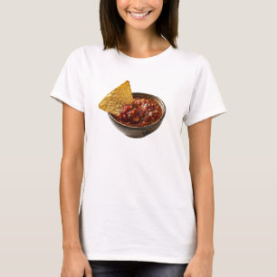 Camiseta Comida Favorita Nachos com Salsa de Tomat