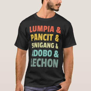 Camiseta Comida Filipina Filipina Lumpia Pancit Sinigang An