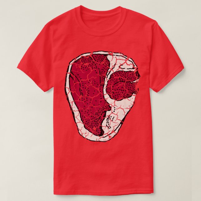 Camiseta Comida Foodie Porkchop aflorado (Frente do Design)