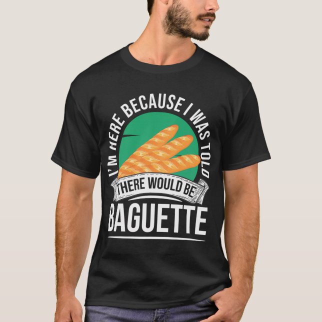 Camiseta Comida francesa Baguette (Frente)