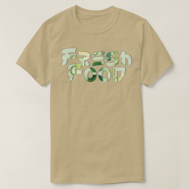 Camiseta Comida fresca (Frente do Design)