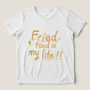 Camiseta Comida frita é a minha vida de crianças