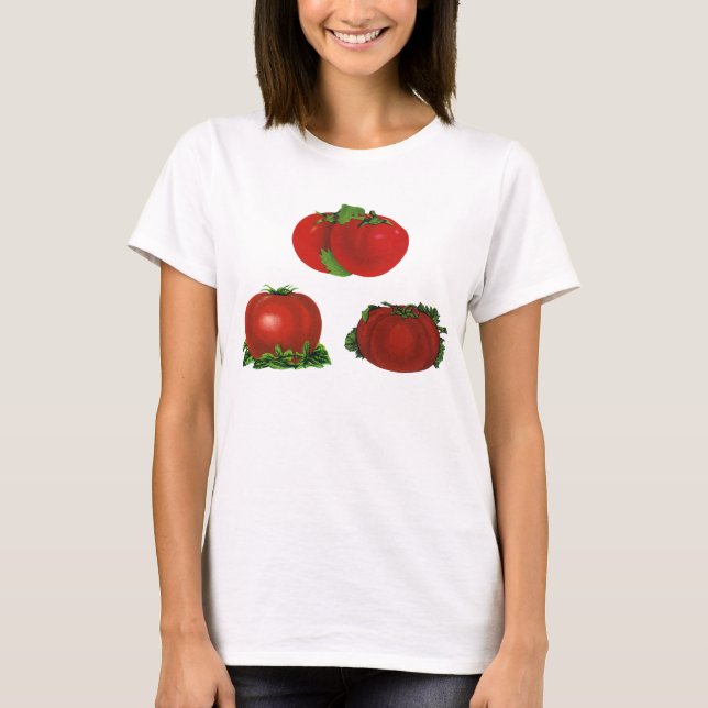 Camiseta Comida, Frutas, Produtos Hortícolas, De Tomates De (Frente)