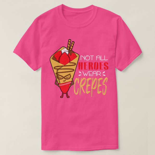 Camiseta Comida Herói Crepes Cozinhar de cozinheiros (Frente do Design)