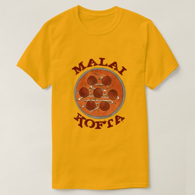 Camiseta Comida indiana Cuisine Malai Kofta Vegetariana (Frente do Design)