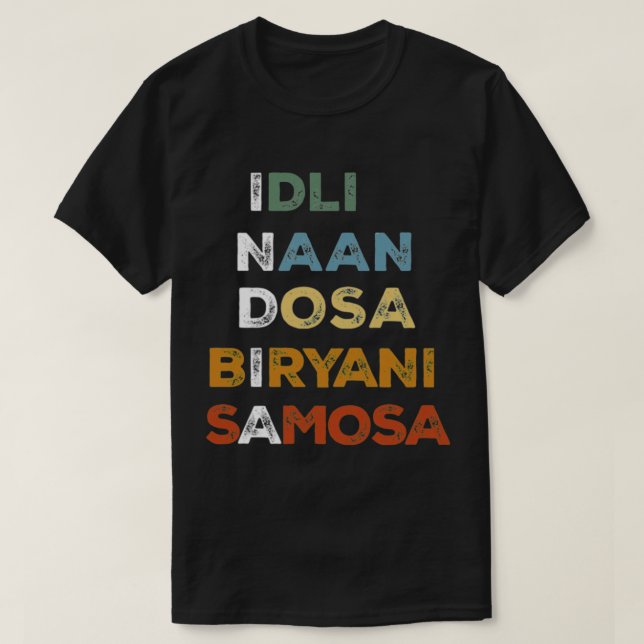 Camiseta Comida indiana Desi Humor Funny (Frente do Design)