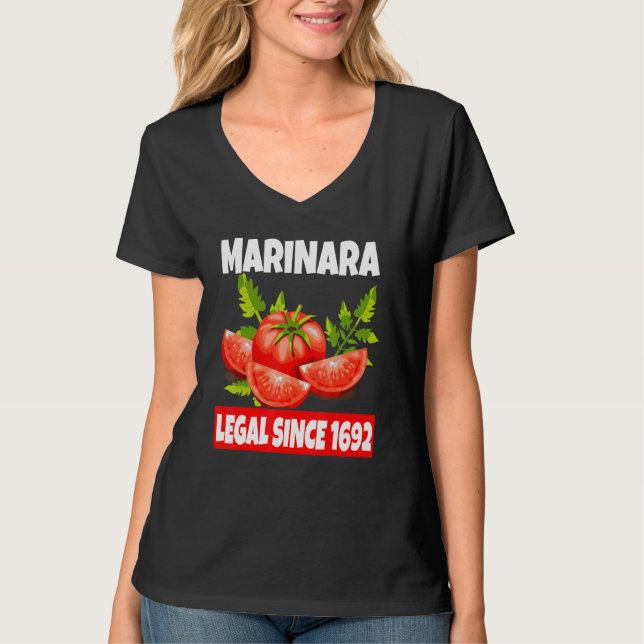 Camiseta Comida Italiana Marinara Para Molho De Tomate (Frente)