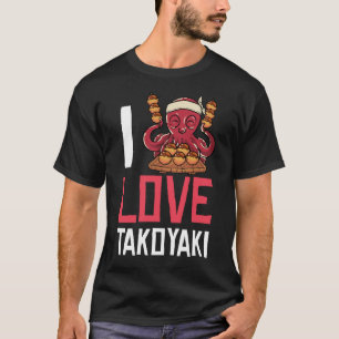 Camiseta Comida Japonesa do Octopus de Takoyaki