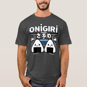 Camiseta Comida Japonesa Kawaii Onigiri Estética Anime Fofa