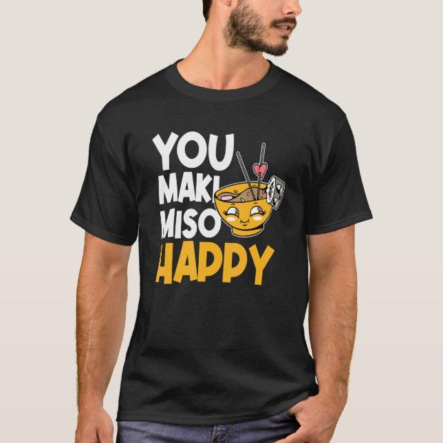 Camiseta Comida Japonesa Maki E Miso (Frente)