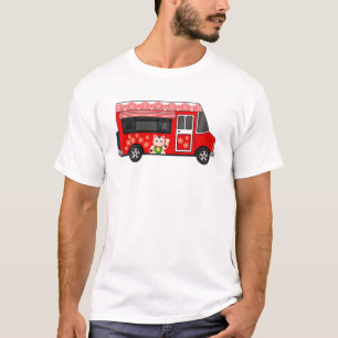 Camiseta Comida Japonesa Red Truck Ramen Cat Kawaii Anime L