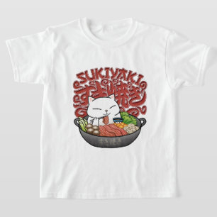 Camiseta Comida Japonesa Sukiyaki Cat