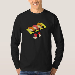 Camiseta Comida Japonesa Sushi Comedor de Sushi Wasabi Ama