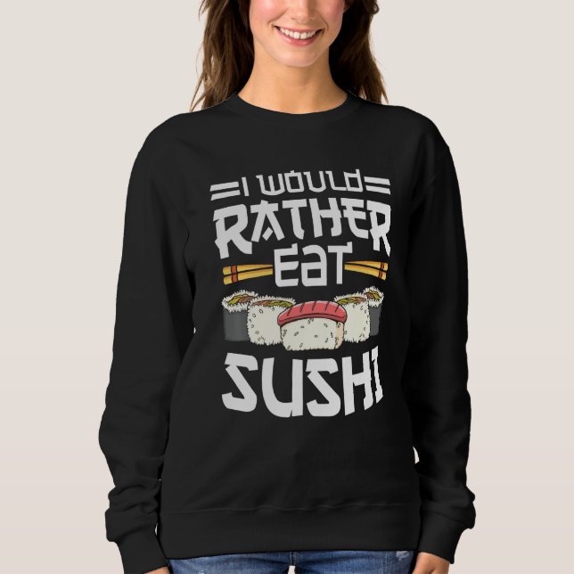 Camiseta Comida Japonesa Sushi Roll Preferencialmente Eat P (Frente)